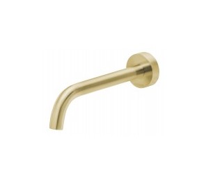 Phoenix Vivid Slimline Wall Bath Outlet 180mm Curved Brushed Gold ...