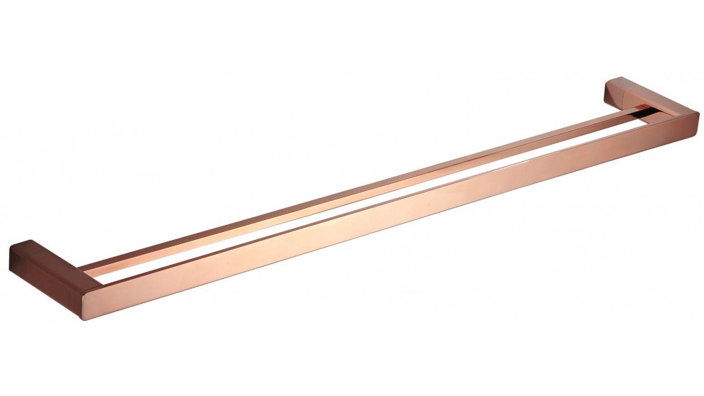 PLD Platinum Double Towel Rail 800mm Rose Gold Thrifty Bathrooms and