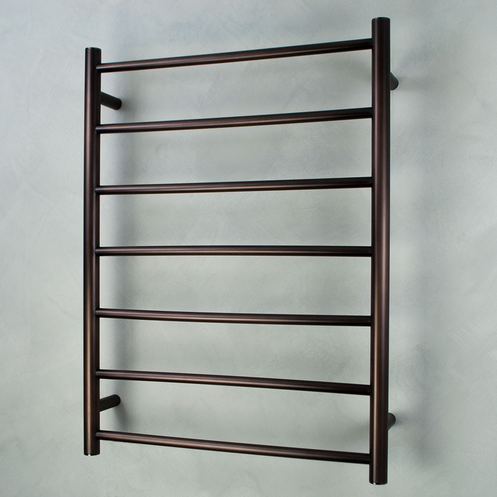 Radiant Heated Towel Rails Round Bar 600mm Oil Rubbed Bronze Thrifty