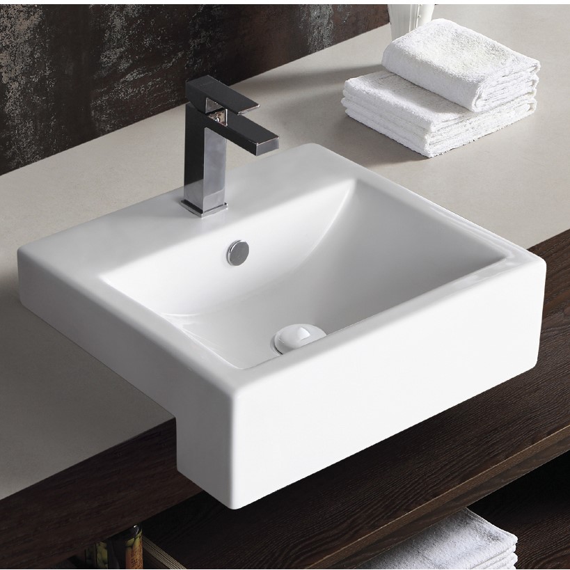 Vista Stafford Semi Recess Basin 1TH Tap Hole - Thrifty Bathrooms and ...