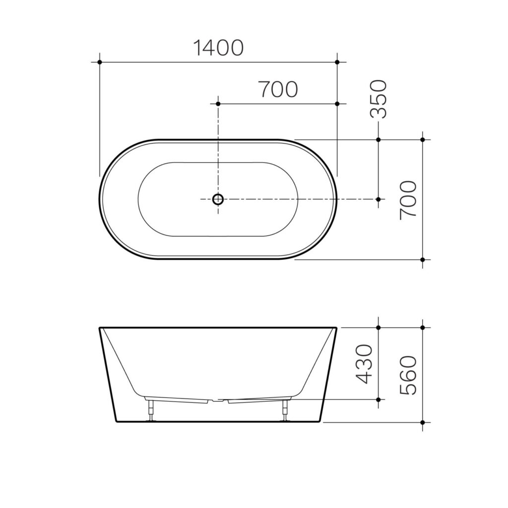 Clark Round Freestanding Bath 1400mm - Thrifty Bathrooms and Plumbing Plus