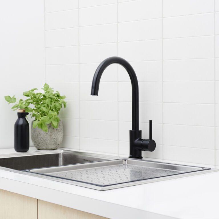Dorf Poseidon Sink Mixer Black Thrifty Bathrooms and Plumbing Plus