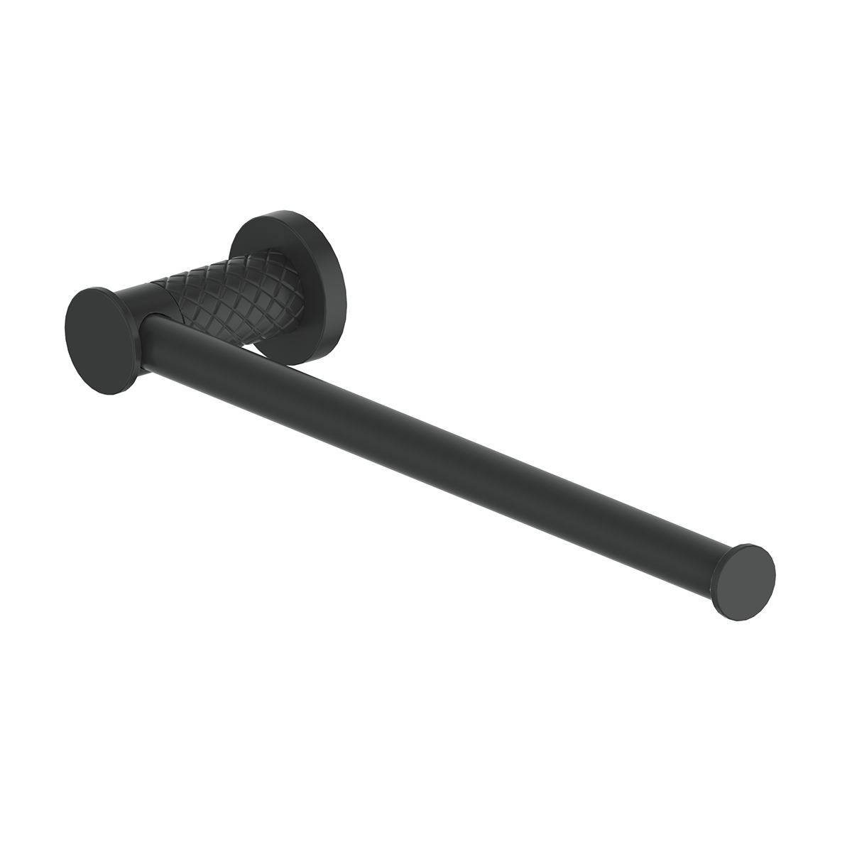 Greens Textura Towel Holder Matte Black Thrifty Bathrooms and