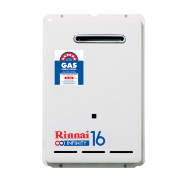 Rinnai Infinity 16 Gas Continuous Flow Hot water 60 degrees