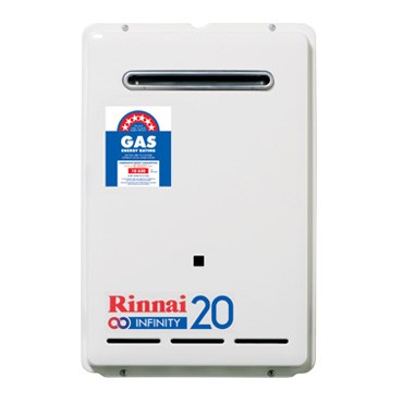 Rinnai Infinity 20 Gas Continuous Flow Hot water 60 degrees
