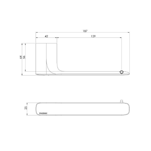 Phoenix Nuage Toilet Roll Holder Brushed Carbon Thrifty Bathrooms and
