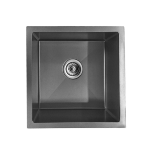 Aquaperla Dark Grey Stainless Steel Single Bowl Kitchen Sink