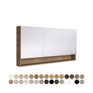 Fienza Aluca 1500 Display Shelf Mirror Cabinet