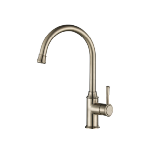 Modern National Montpellier Gooseneck Kitchen Mixer Brushed Nickel