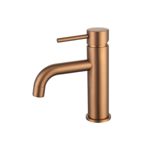 MIXX ANISE BASIN MIXER CURVED SPOUT BRUSHED BRONZE LEAD FREE