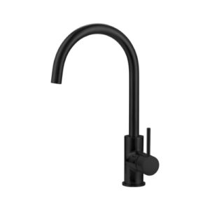 MIXX ANISE ROUND GOOSENECK SINK MIXER MATT BLACK FREE
