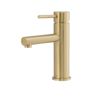 MIXX ANISE BASIN MIXER STRAIGHT SPOUT BRUSHED GOLD LEAD FREE