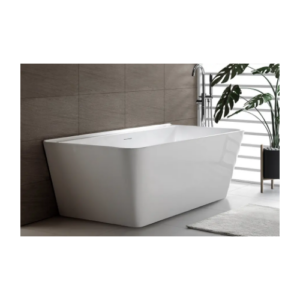 Decina Aria 1500 Back-To-Wall Freestanding Bath with Integrated Overflow