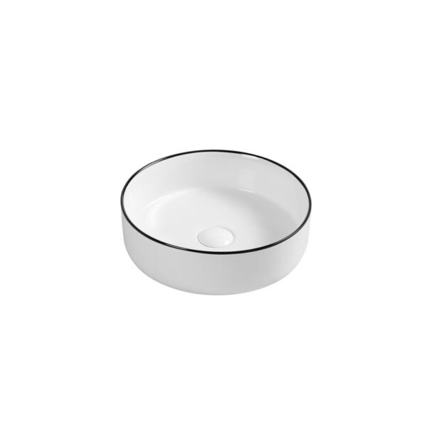 Dove Gloss White with Black Edge