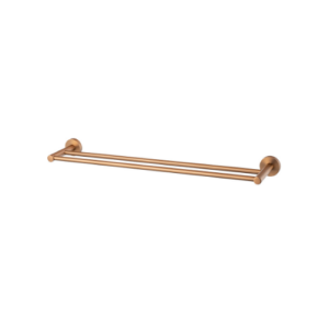 MIXX CHIA 750MM DOUBLE TOWEL RAIL BRUSHED BRONZE