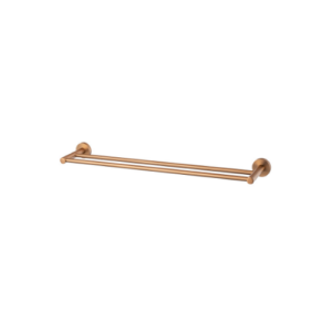 MIXX CHIA 600MM DOUBLE TOWEL RAIL BRUSHED BRONZE
