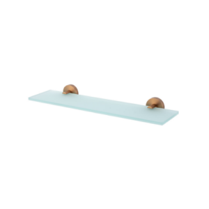 MIXX CHIA 450MM GLASS SHOWER SHELF BRUSHED BRONZE