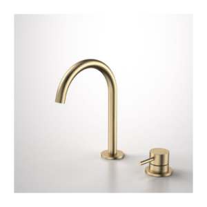 Caroma Liano II Hob Basin Mixer Set 160mm - Brushed Brass