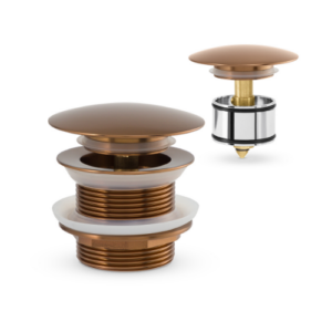 MIXX BATH DOME POP UP WASTE 40MM WITH PULLOUT CENTRE BRUSHED BRONZE