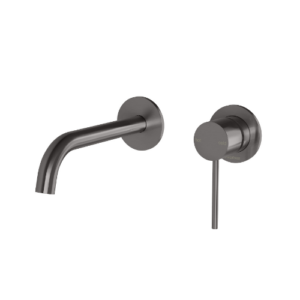 Phoenix Vivid Slimline SwitchMix Wall Basin / Bath Mixer Set 60mm Backplates (Complete Kit) – Lead Free Brushed Carbon