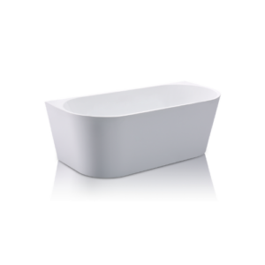 Olu Freestanding Back to Wall Bathtub Gloss White 1500mm
