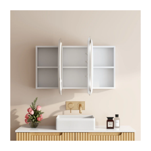 Mercio Athena 1200mm LED Oval Wall-Hung Shaving Cabinet AT-12060O-MW - Image 2