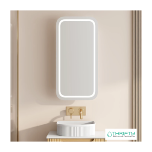 Mercio Athena 450 x 900mm LED Square Wall-Hung Shaving Cabinet - Single Door AT-4590SQ-MW