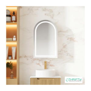 Mercio Athena 500 x 900mm LED Arch Wall-Hung Shaving Cabinet - Single Door AT-5090A-MW