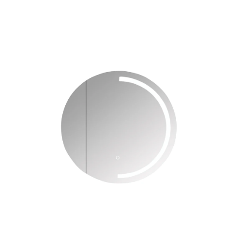 Mercio Athena 600mm LED Round Wall-Hung Shaving Cabinet - Single Door - Image 4