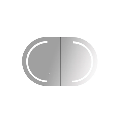 Mercio Athena 900mm LED Oval Wall-Hung Shaving Cabinet AT-9060O-MW - Image 4