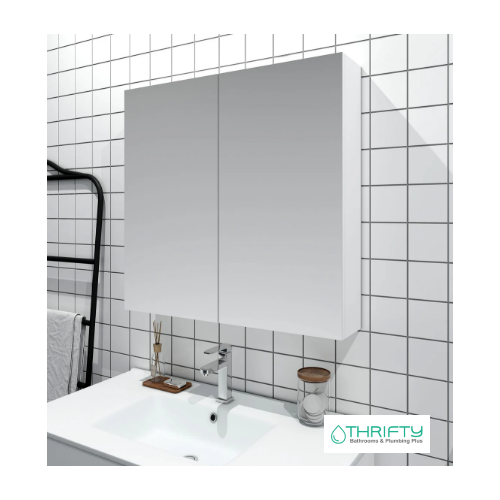 Mercio PVC Shaving Cabinet 750mm - Gloss White BIMP-752-GW