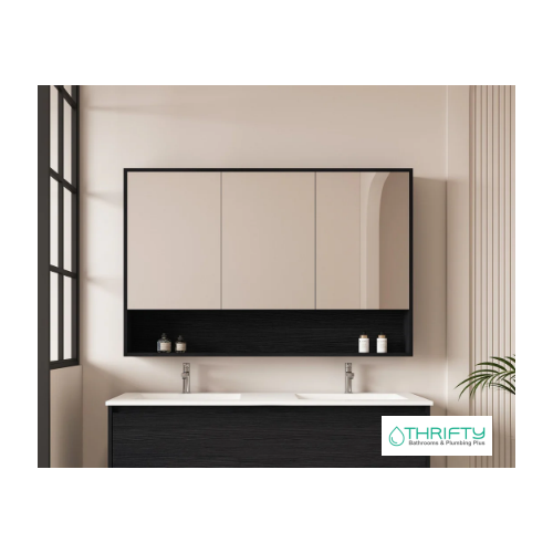 Mercio HERA 1200mm Shaving Cabinet - Black Oak HES-1203-BO