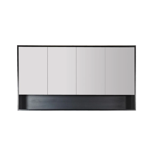 Mercio HERA 1500mm Shaving Cabinet - Black Oak HES-1504-BO - Image 4