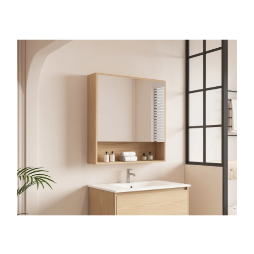 Mercio HERA 750mm Shaving Cabinet - Tas Oak HES-752-TO - Image 3