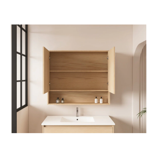 Mercio HERA 900mm Shaving Cabinet - Tas Oak HES-902-TO - Image 2