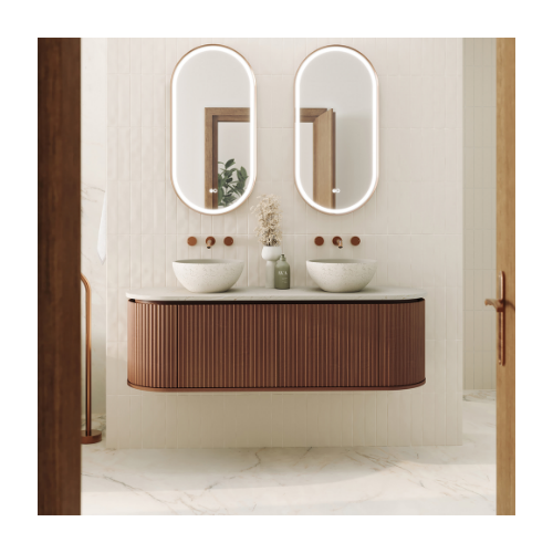 Fienza Empire Pill Walnut 1500 Wall Hung Cabinet - Image 3