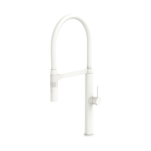 Fienza Kaya Pull Down Sink Mixer Matte White