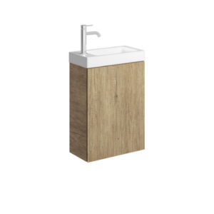 Fienza Denzel Minka 450 Wall-Hung Vanity No Overflow Scandi Oak
