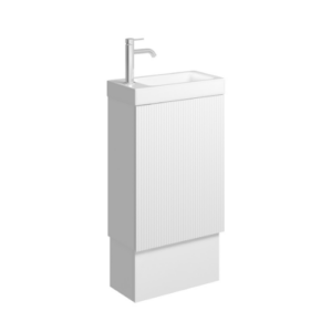 Fienza Denzel Minka 450 Vanity on Kickboard No Overflow Satin White