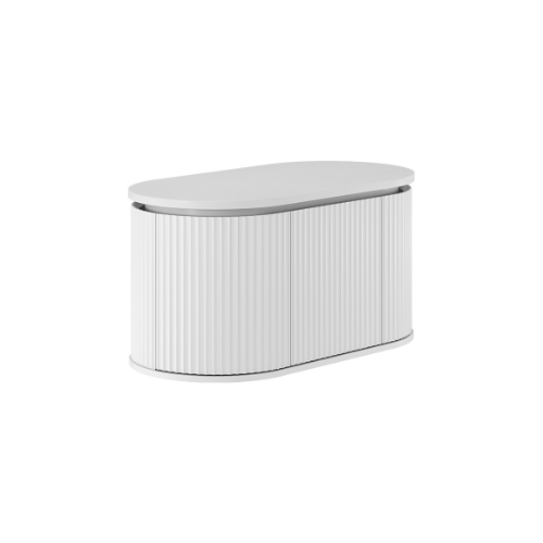 Fienza Empire Pill Satin White 900 Wall Hung Cabinet