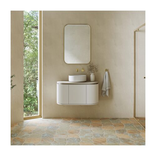 Fienza Empire Pill Satin White 900 Wall Hung Cabinet - Image 4