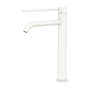 Fienza Kaya Care Tall Basin Mixer Matte White