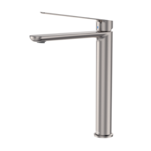 Fienza Empire Care Cold Start Tall Basin Mixer Brushed Nickel
