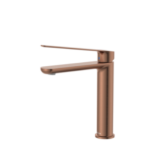 Fienza Empire Care Cold Start Medium Basin Mixer Brushed Copper