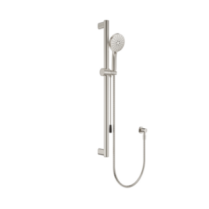 Fienza Care Rail Shower with Push Pull Slider Brushed Nickel