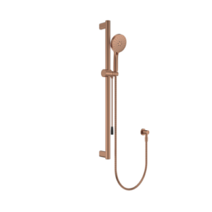 Fienza Care Rail Shower with Push Pull Slider Brushed Copper