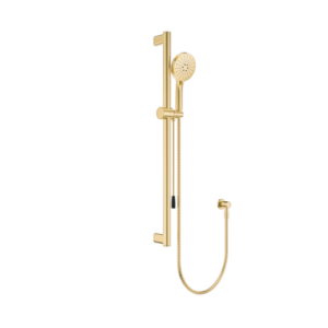 Fienza Care Rail Shower with Push Pull Slider Urban Brass