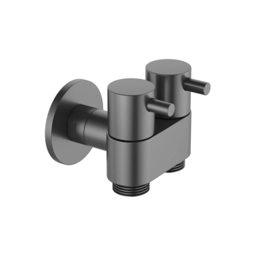 Amoza DN15 Dual Cistern Tap Gun Metal