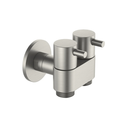 Amoza DN15 Dual Cistern Tap Brushed Stainless Steel
