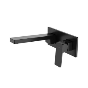 Blaze Wall Mounted Basin Mixer with Spout - Matte Black